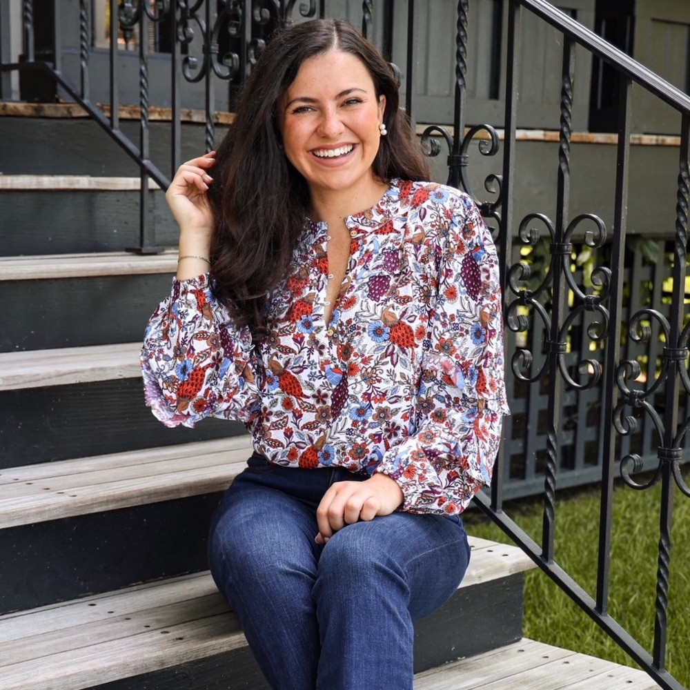 Loft Printed Blouse XS